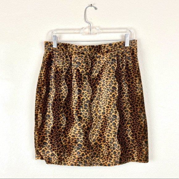 Brannan Studio Leopard Mini Skirt - Picture 1 of 6